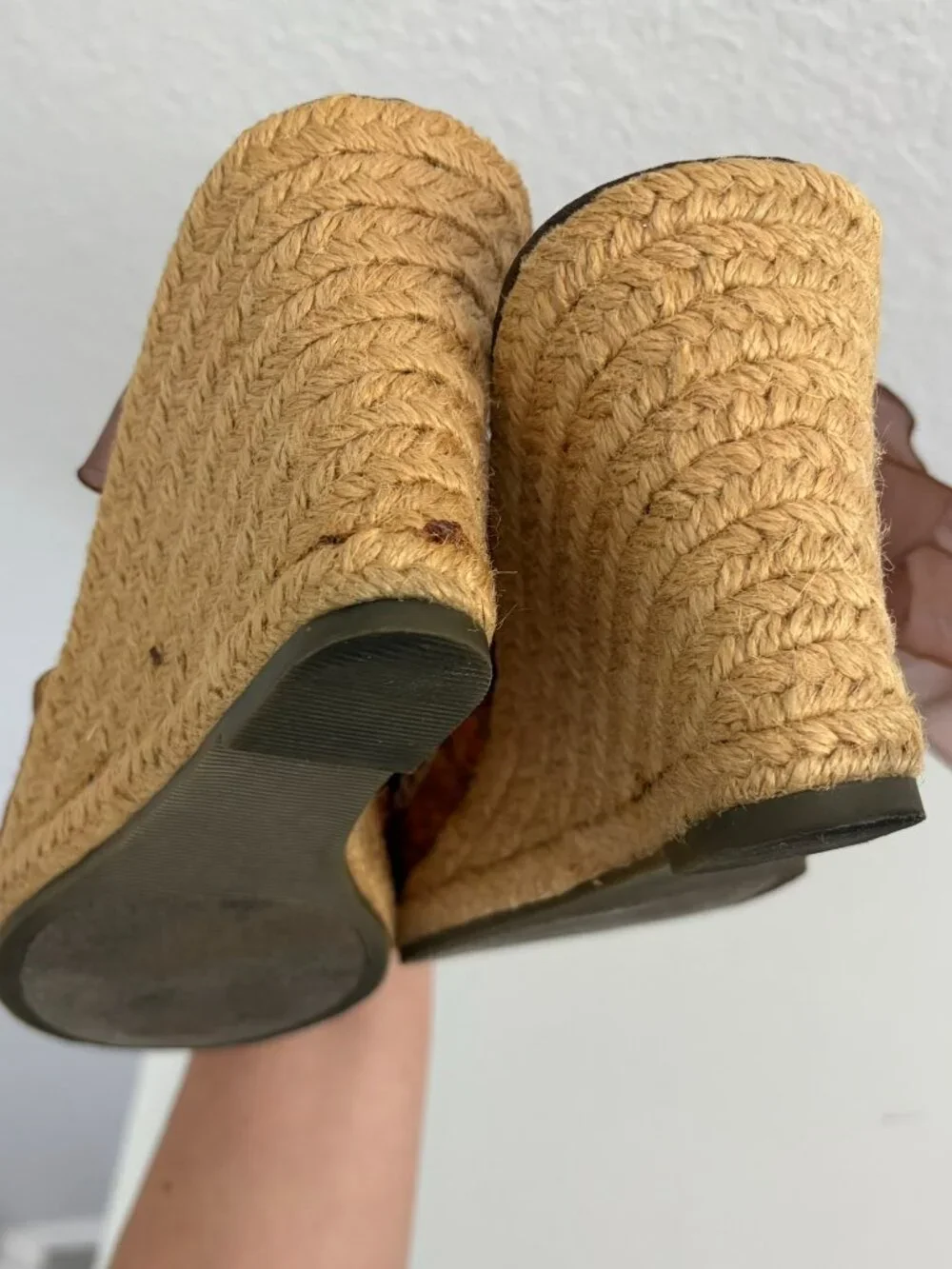 Ellemenno size 9.5 beaded y2k Espadrille Wedge Shoes